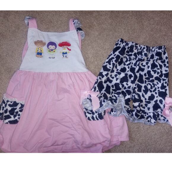 None and/or Unknown Other - Girls Boutique Toy Story Cow Outfit 2 Piece Set 7/8